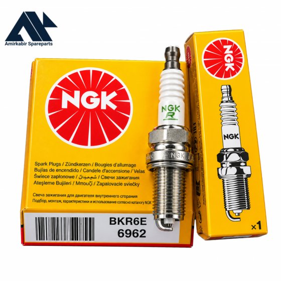 شمع تک پلاتین - NGK 6962 اصلی ژاپن (لیبل همیار حامی) (مناسب برای خودروهای 405 تیپ 2 پراید یورو2 تیبا یورو2)
