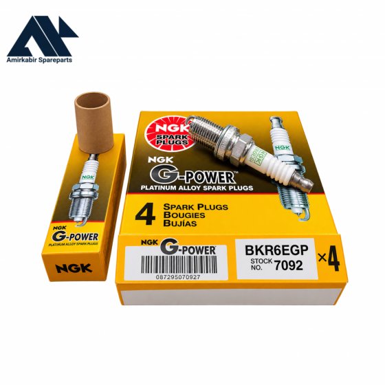 شمع سوزنی پایه کوتاه (7092) - NGK اصلی ژاپن (لیبل همیار حامی) (مناسب برای خودروهای 405 تیپ 2 پراید یورو2 تیبا یورو2)